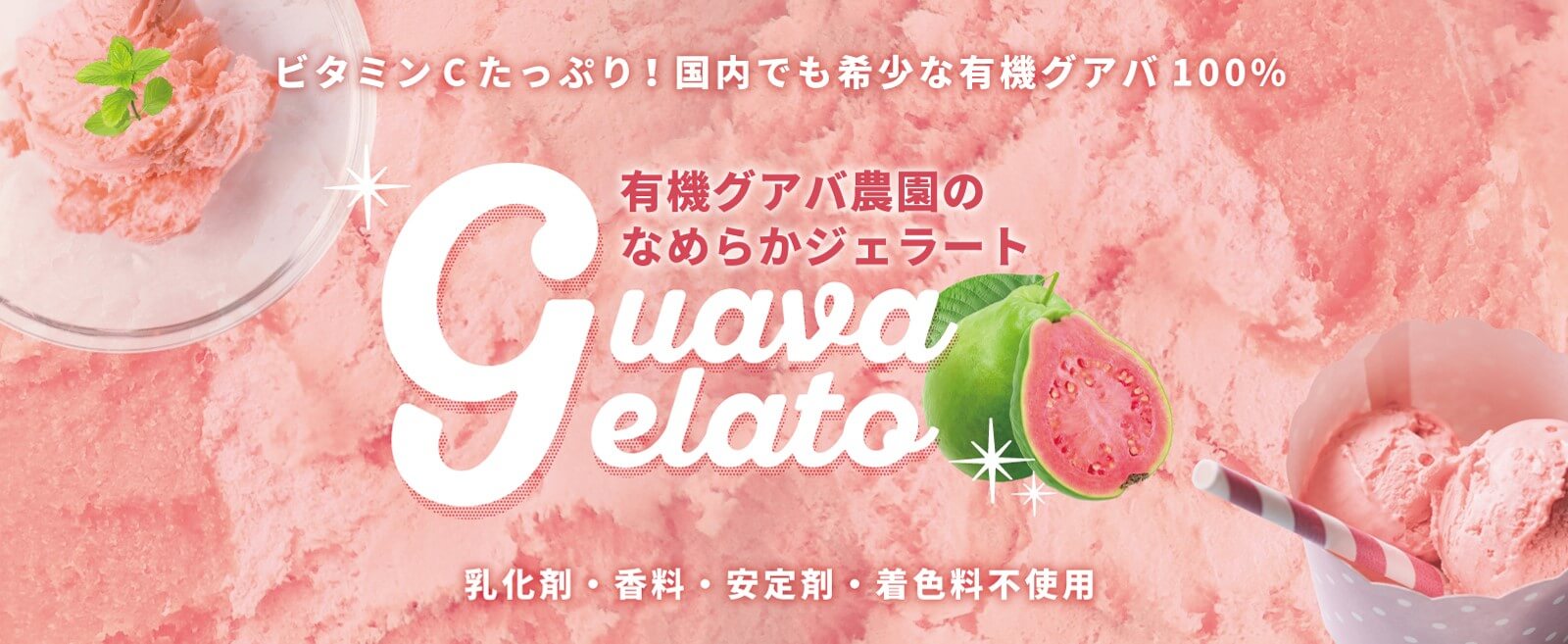 有機グアバ農園のなめらかジェラート